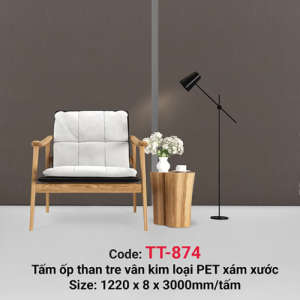 Vân kim loại PET xám xước TT-874