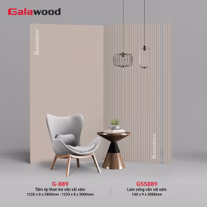 Tấm ốp và lam sóng than tre vân vải xám G-889 & G5S889