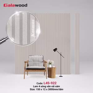 Tấm ốp lam 4 sóng vân vải xám L4S-922