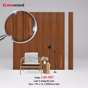 Tấm ốp lam 3 sóng đỏ cam (Copper Red) L3S-907