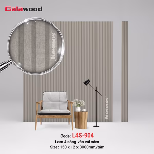 Tấm ốp lam 4 sóng vân vải xám (Dark Grey) L4S-904