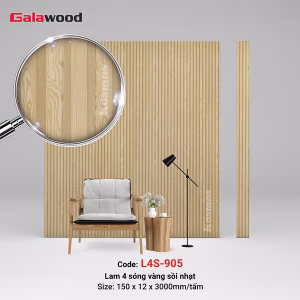 Lam 4 sóng vàng sồi nhạt (Natural Oak) L4S-905