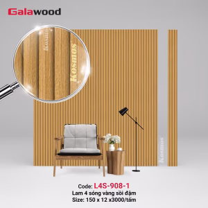 Tấm ốp lam 4 sóng vàng sồi đậm L4S-908-1