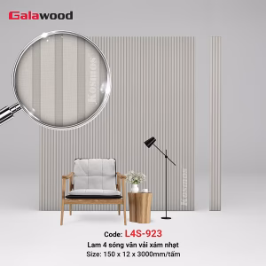 Tấm ốp lam 4 sóng vân vải xám nhạt L4S-923