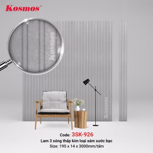 3 sóng thấp SPC kim loại xám xước bạc 3SK-926