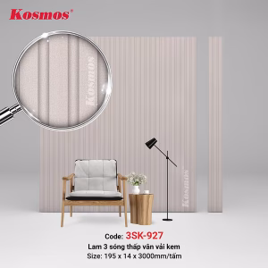 3 sóng thấp SPC vân vải kem 3SK-927