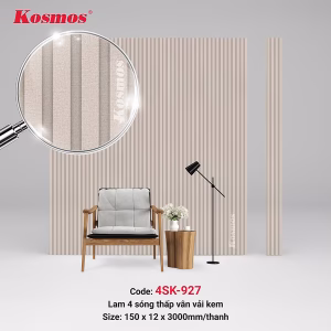 4 sóng thấp SPC vân vải kem 4SK-927