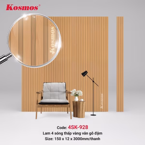 4 sóng thấp SPC vàng vân gỗ đậm 4SK-928