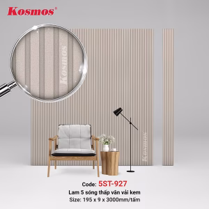 5 sóng thấp SPC vân vải kem 5ST-927