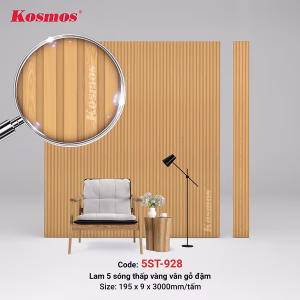 5 sóng thấp SPC vàng vân gỗ đậm 5ST-928