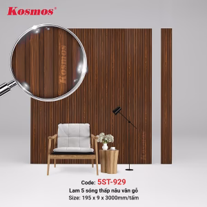 5 sóng thấp SPC nâu vân gỗ 5ST-929