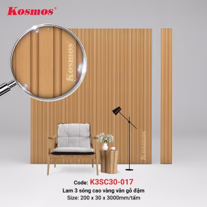 3 sóng cao SPC vàng sồi đậm (Honey Oak) K3SC30-017