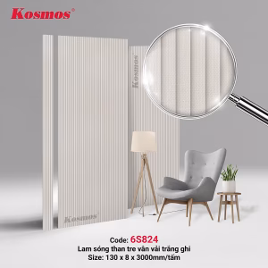 Lam sóng vân vải trắng ghi 6S824