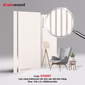 Lam sóng đơn sắc ánh kim trắng G5S887