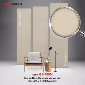 Tấm ốp Nano 9mm SPC vân vải kem G1-909M