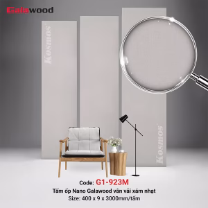 Tấm ốp Nano 9mm SPC vân vải xám nhạt G1-923M