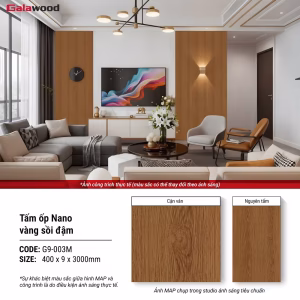 Tấm ốp Nano 9mm SPC vàng sồi đậm G9-003M