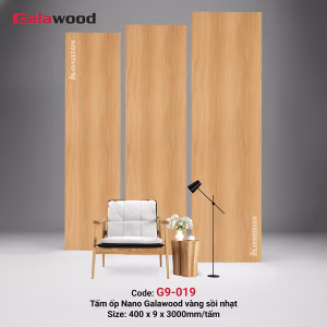 Tấm ốp Nano 9mm SPC vàng sồi nhạt G9-019