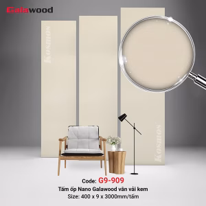 Tấm ốp Nano 9mm SPC vân vải kem G9-909