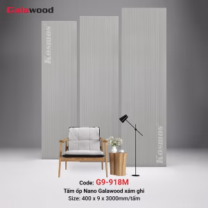 Tấm ốp Nano 9mm SPC xám ghi (Light Grey) G9-918M