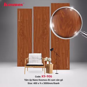 Tấm ốp Nano 9mm SPC đỏ cam VG K9-906