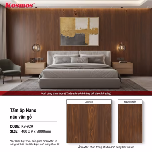 Tấm ốp Nano 9mm SPC nâu vân gỗ K9-929
