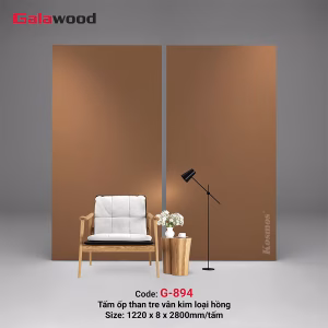 Vân kim loại hồng trà xước dọc G-894