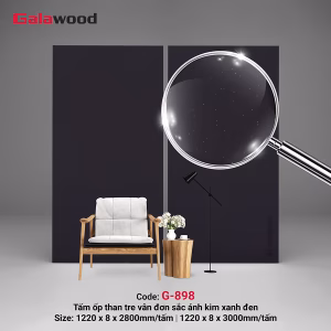 Vân đơn sắc ánh kim xanh đen G-898