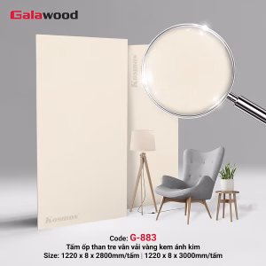 Vân vải vàng kem ánh kim G-883