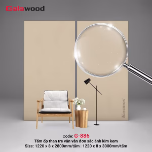 Vân đơn sắc ánh kim kem G-886