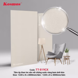 Vân vải chống xước vàng ánh kim TT-819CX