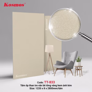 Tấm ốp vân bê tông vàng kim ánh kim TT-833