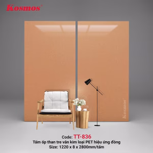 Vân kim loại PET hiệu ứng xước đỏ đồng TT-836