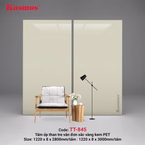 Đơn sắc vàng kem PET TT-845