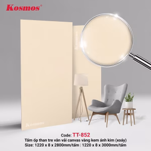 Vân vải vàng nhạt hiệu ứng xoáy TT-852